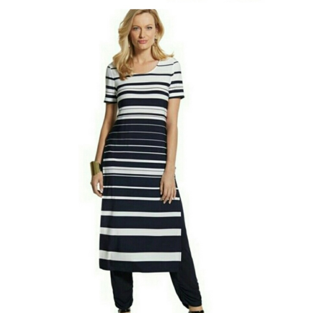 BNWT CHICO’S knit kit high slit dress